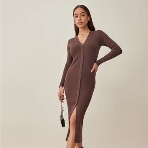 Reformation Bruni Cotton Sweater Dress